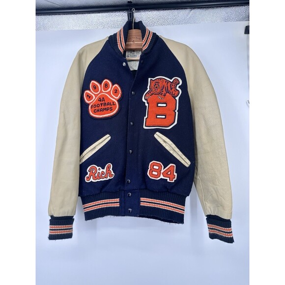 VTG Varsity Letterman Football Brighton  Bengals Grunge 80,s Football  Patches L - Picture 12 of 16